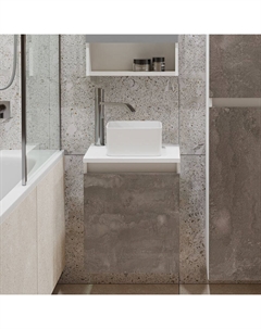 Тумба под раковину Бари 40 железный камень Runo