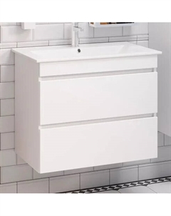 Тумба с раковиной Манхэттен 75, подвесная, белая Runo