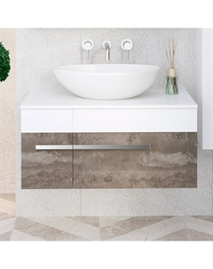 Тумба с раковиной Вудлайн 85 железный камень Runo