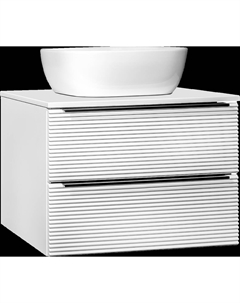 Тумба с раковиной Орлеан 70 белая матовая, белый глянец, раковина Bella 40 Runo