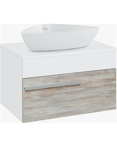 Тумба с раковиной Вудлайн 65 подвесная, скандинавский дуб, раковина Terzo 60 Runo