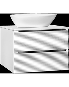 Тумба с раковиной Орлеан 70 белая матовая, белый глянец, раковина Terzo 60 Runo