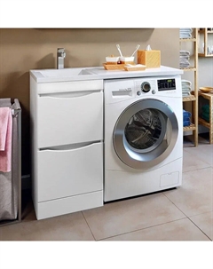 Тумба с раковиной Орион R, 45, под стиральную машину, раковины лайт Runo