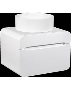 Тумба с раковиной Ницца 60 белая, раковина Palla 40 Runo