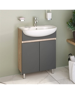 Тумба с раковиной Лада 60 графит Runo