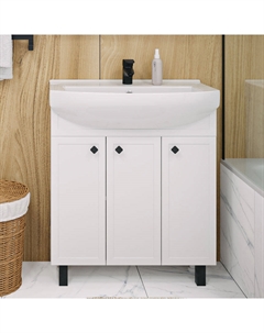 Тумба с раковиной Римини 75 белая Runo