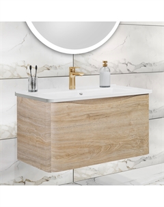 Тумба с раковиной Тоскана 80 светлое дерево Runo