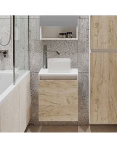 Тумба под раковину Бари 40 крафтовый дуб Runo