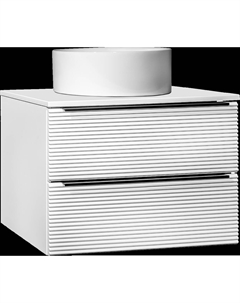 Тумба с раковиной Орлеан 70 белая матовая, белый глянец, раковина Palla 40 Runo