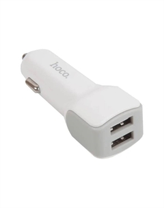 Автомобильное зарядное устройство Hoco Grand Style Z23, 2xUSB, 2.4А, 12 Вт, белый (6957531078005)