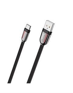 Кабель USB Type-C(M)-USB(Am), плоский, быстрая зарядка, 3А, 1.2 м, черный, HOCO Grand U74 (6931474715111) Hoco