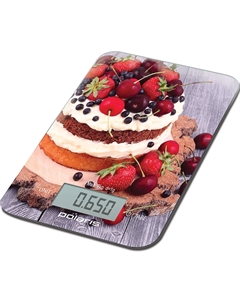 Кухонные весы электронные Polaris PKS 0742DG 7 кг, CR2032, принт (торт) (PKS 0742DG)