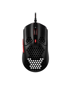 Мышь проводная Pulsefire Haste, 16000dpi, оптическая светодиодная, USB, черный/красный (4P5E3AA) Hyperx