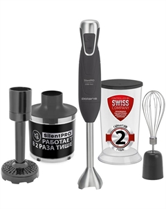 Блендер погружной Polaris PHB 1380 Silent 1300Вт, серый/серебристый (PHB 1380 SILENT)