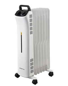 Обогреватель масляный Polaris POR 0415, 1.5 кВт, до 16 м², секций: 7, термостат, регулировка температуры, механическое управление, напольный, белый (POR 0415)