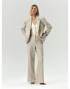 Брюки прямого кроя с защипами Emka