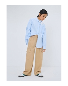 Брюки с карго-карманами для девочек, Бежевый Ostin