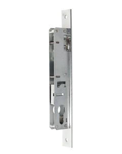 Замок врезной, узкопрофильный, без ручек, backset 20 мм, под ц/м, роликовая защелка Lockland