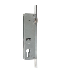 Замок врезной, узкопрофильный, без ручек, backset 35 мм, под ц/м, роликовая защелка Lockland