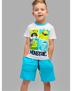 Комплект трикотажный для мальчиков: фуфайка (футболка), шорты Playtoday kids