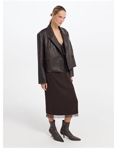 Платье с воланом и кружевом Love republic