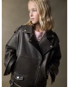 Утепленная куртка-косуха оверсайз для девочек Sela