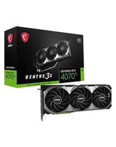 Видеокарта PCI-E GeForce RTX 4070 Ti (RTX 4070 Ti VENTUS 3X E1 12G OC) 12GB GDDR6X 192bit 5nm 2310/21000Mhz HDMI/3*DP RTL Msi