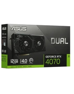Видеокарта PCI-E GeForce RTX 4070 DUAL OC (DUAL-RTX4070-O12G) 12GB GDDR6X 192bit 5nm 1920/21000MHz HDMI/3*DP Asus