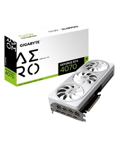Видеокарта PCI-E GeForce RTX 4070 AERO OC (GV-N4070AERO OC-12GB) 12GB GDDR6X 192bit 5nm 1920/21000MHz HDMI/3*DP Gigabyte