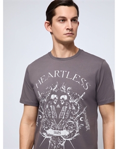 Футболка из хлопка с принтом Zolla