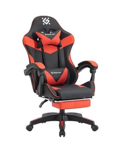 Кресло игровое Tornado, на колесиках, эко.кожа, черный/красный Defender