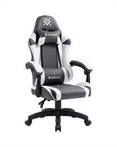 Кресло игровое Fortune, на колесиках, экокожа, серый Defender