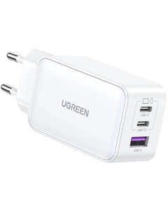 Сетевое зарядное устройство Ugreen CD244 (15334) 65W 2xType C + USB, белое