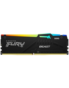 Оперативная память Kingston DDR5 8GB 5200MHz FURY Beast RGB Black (KF552C36BBEA-8)