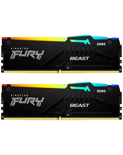 Оперативная память Kingston DDR5 64GB (2x32GB) 5200MHz Fury Beast (KF552C40BBAK2-64)