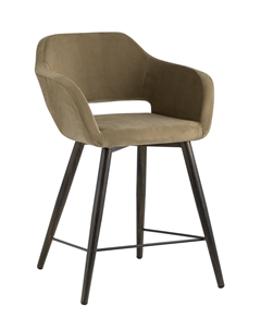 Стул полубарный Саймон велюр капучино Stool group