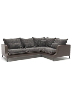 Rey диван угловой замша серый Top concept