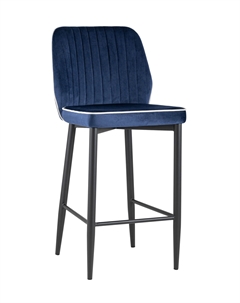 Стул полубарный Лоренс велюр синий Stool group