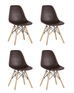 Стул DSW коричневый x4 Stool group