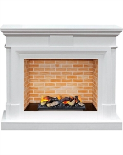 Каминокомплект Coventry - Белый / Кирпич с очагом Cassette 400 LNH-INT (с дровами) Dimplex