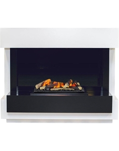 Каминокомплект Cube - Белый с черным с очагом Cassette 600 LNH-INT (с дровами) Dimplex