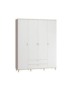 Распашной шкаф Пронто-4-190-240 Дуб Сонома / Белый Диван.ру