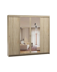 Шкаф-купе Эконом-4-240-240 Дуб Сонома 2 зеркала Диван.ру