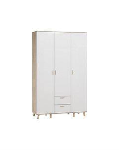 Распашной шкаф Пронто-3-130-210 Дуб Сонома / Белый Диван.ру