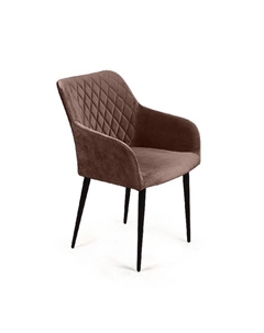 Стул с подлокотниками Robert, бархат коричневый 12 Top concept