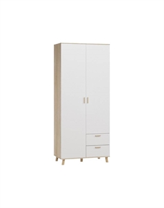 Распашной шкаф Пронто-2-90-210 Дуб Сонома / Белый Диван.ру