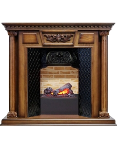 Каминокомплект Olympia - Дуб антик / Кирпич с очагом Cassette 400 NH Dimplex