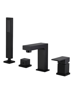 Смеситель ABBER Daheim AF8213B на борт ванны, черный матовый Abber