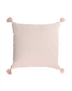 Розовый чехол для подушки из хлопка и льна Eirenne 45 x 45 см La forma