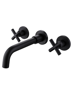 Смеситель ABBER Wasser Kreis AF81121B для раковины скрытого монтажа, черный матовый Abber